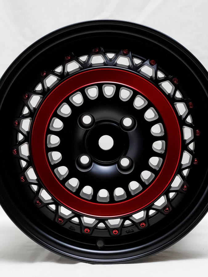 Diska Formulaplus R15, 1220 Matt Black redline, 4*100, 4sht