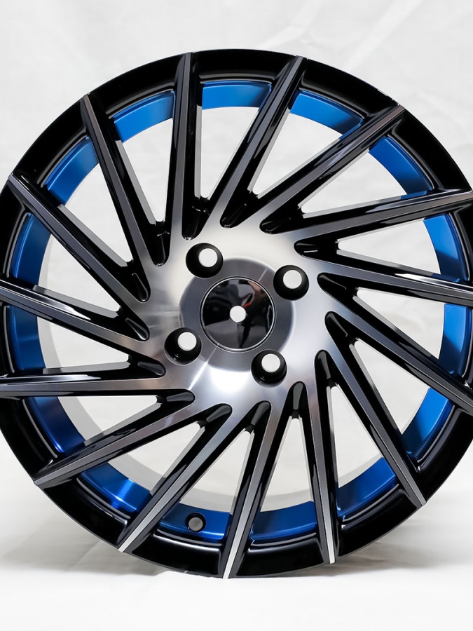 Diska Formulaplus R15, 752 Black Machin Blue, 4*100, 4sht