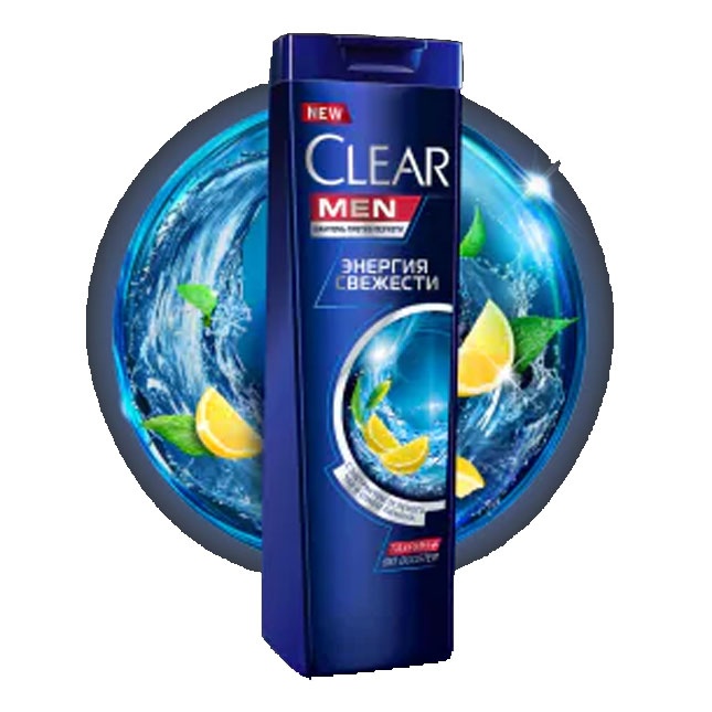 Perhodga qarshi shampun Clear Yangilik energiyasi 400ml Rossiya