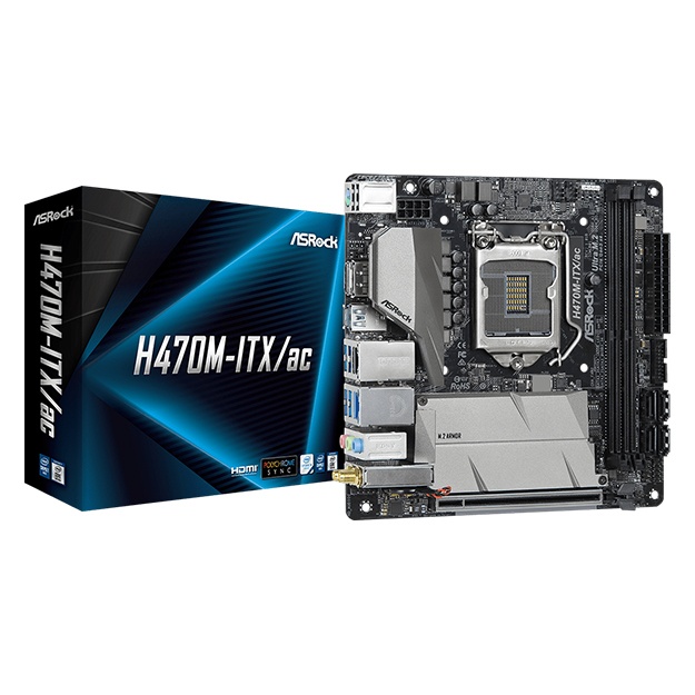 Kompyuter platasi ASRock H470M-ITX/ac DDR4 Wi-Fi (H470M-ITX/AC)