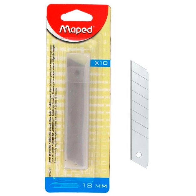 Ish yuritish pichog‘i uchun zaxira Maped (18 mm, 10 dona)