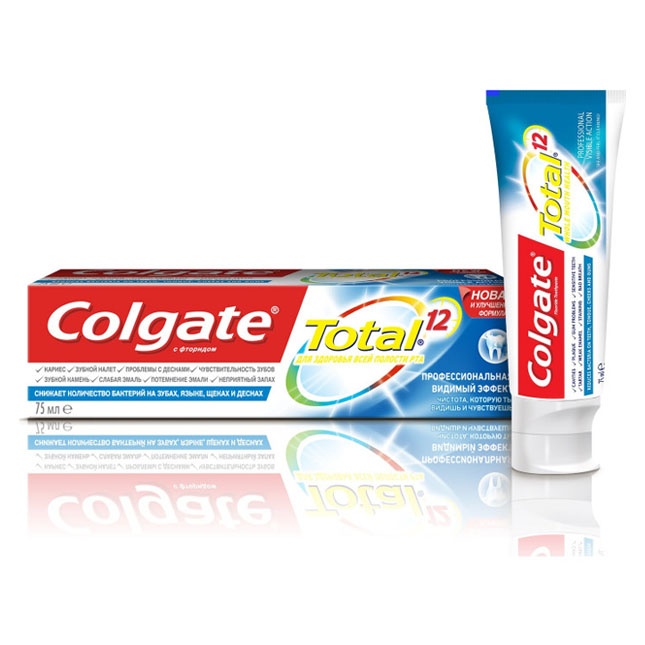 Зубная паста Colgate total Профессиональная Видимый Эффект  75 мл Россия