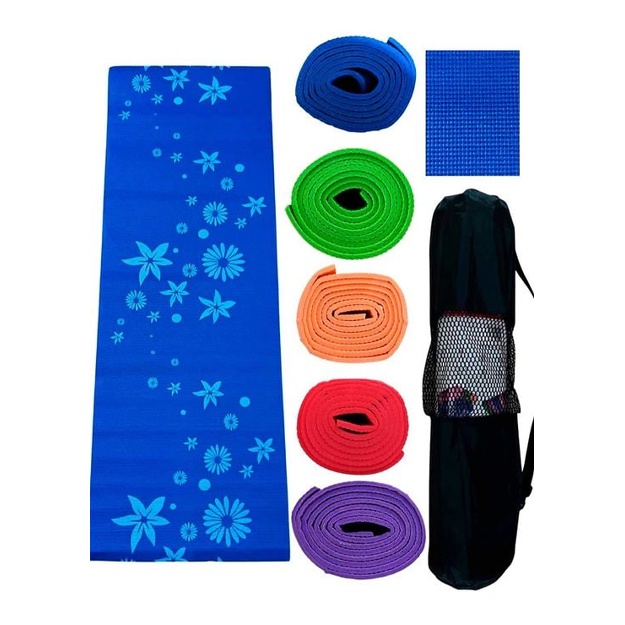 Naqshli yoga mat 6 mm oranjeviy