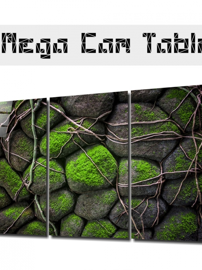 Mossy Stones Mega Glass Wall Art 1150