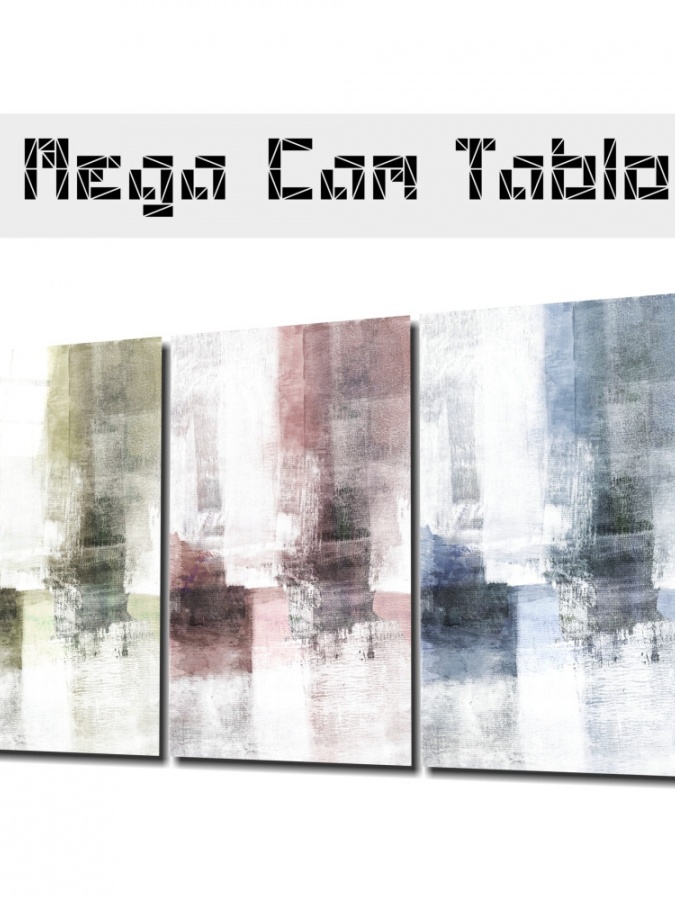 Pastel ranglari Mega Glass Wall Art 770