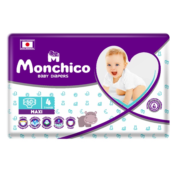 Bolalar tagliklari Monchico Maxi 60 dona
