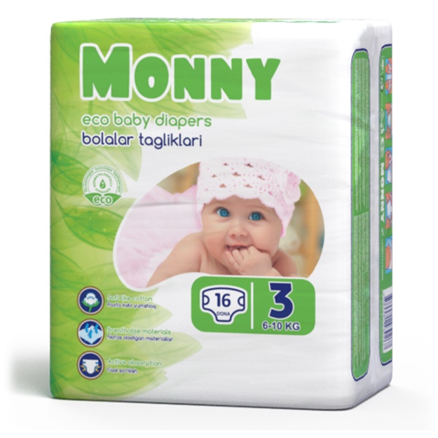 Детские подгузники Monny 3 16 шт