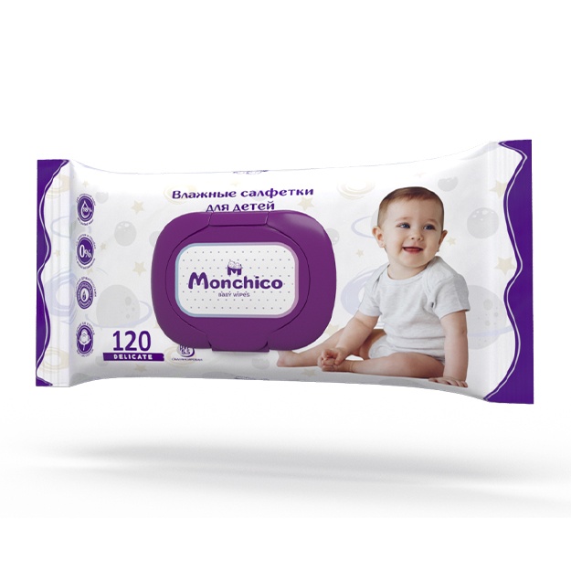 Vlajnie salfetki Monchico 120 dona