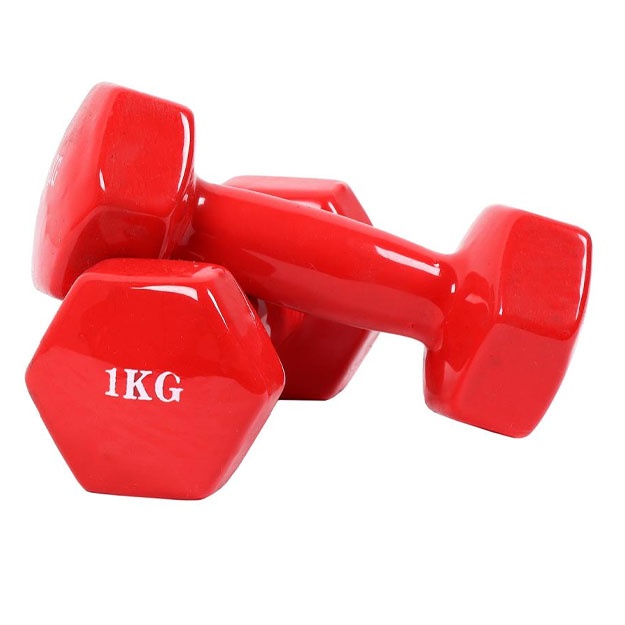 Гантели для фитнеса 1 кг PowerGym 1 кг красный