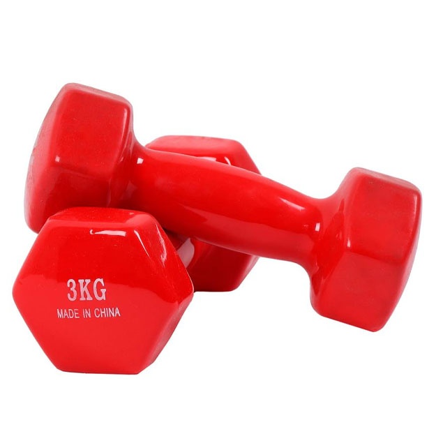 Fitness  gantellari PowerGym Qizil 3 kg