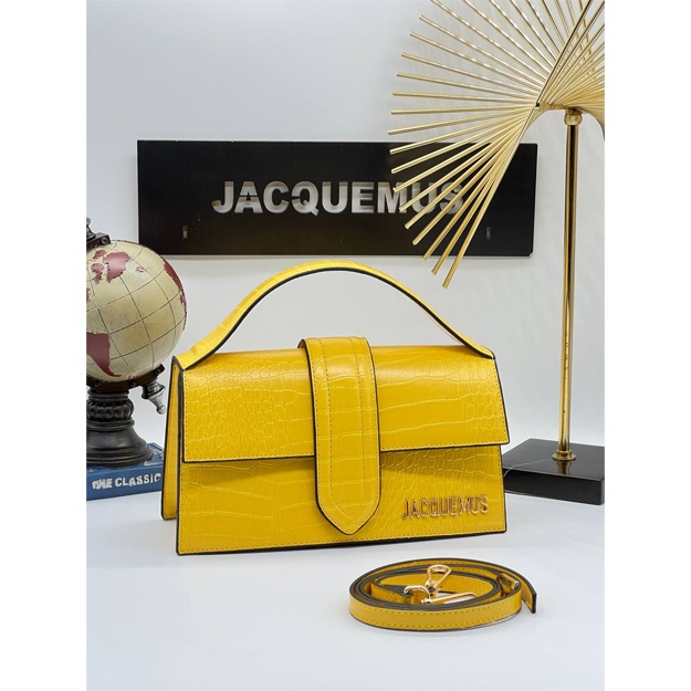 Jacquemus Le Chiquito grand sumkasi ART-01 Sariq