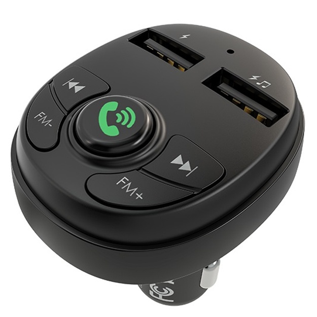 Avtomobil zaryadlovchi qurilmasi BOROFONE BC26  modulatorli / 2 USB + Bluetooth uzatuvchi / qora