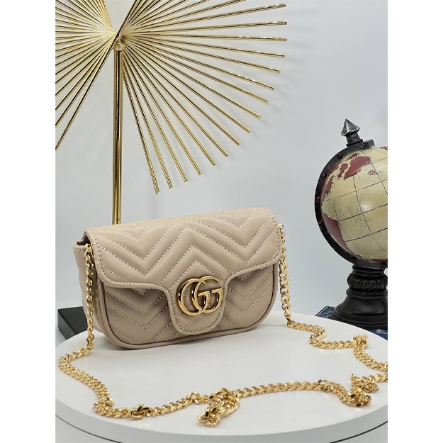 Gucci Marmont Mini Bag sumkasi ART-01 Qaymoq rang