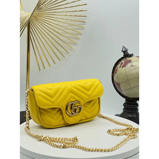 Gucci Marmont Mini Bag sumkasi ART-01 Sariq