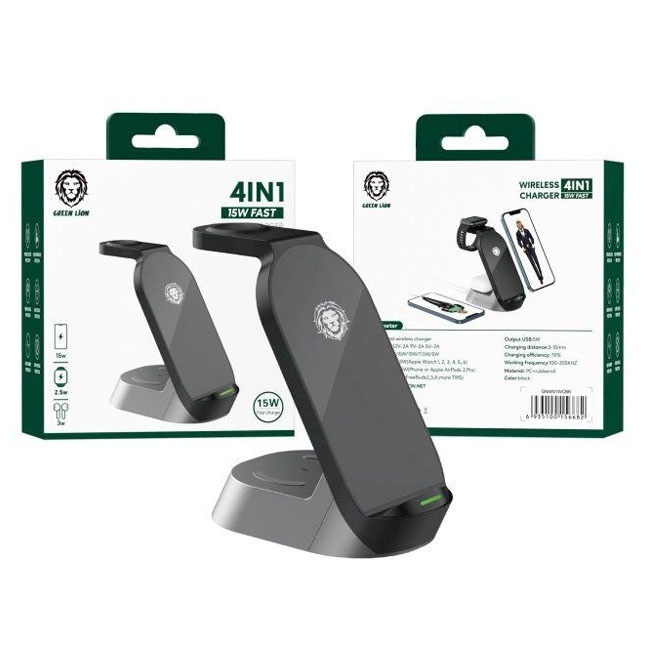 Simsiz zaryadlovchi Green Lion 4in1 15W