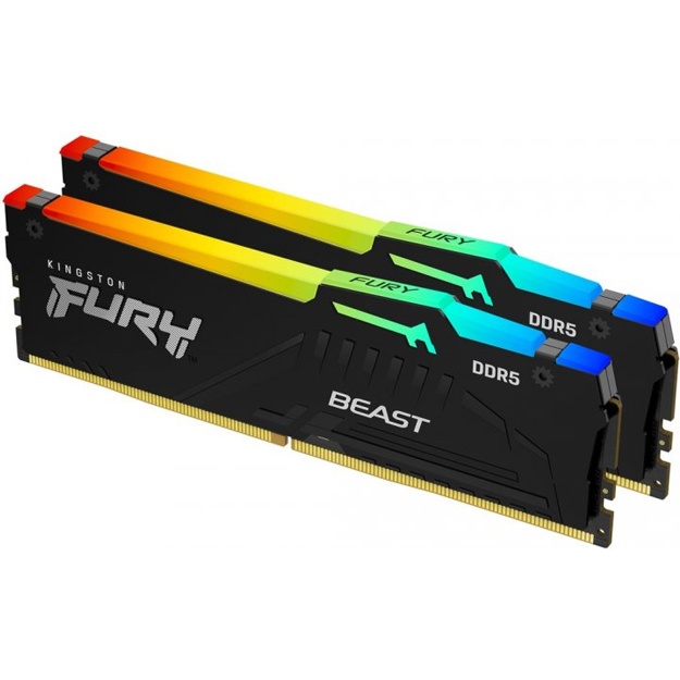 Operativ xotira Kingston Fury Beast RGB 32GB DDR5 6000MGts (KF560C40BBAK2-32)