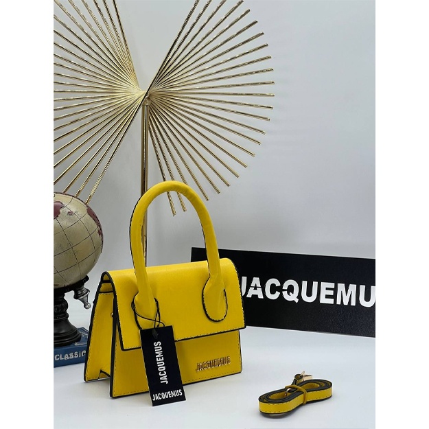 Jacquemus Le Chiquito grand sumkasi ART-03 Sariq