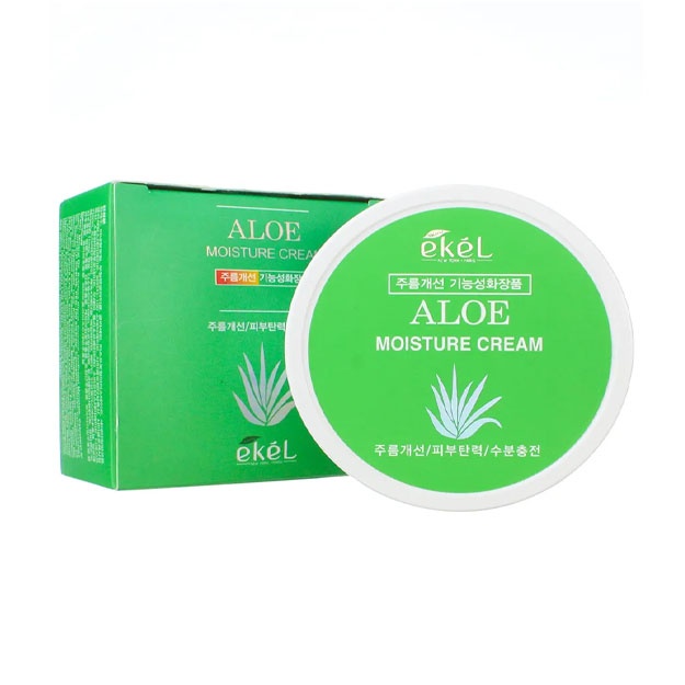 Krem dlya litsa s Aloe Uspokaivayuschiy i uvlajnyayuschiy Ekel Moisture Cream Aloe, 100 ml