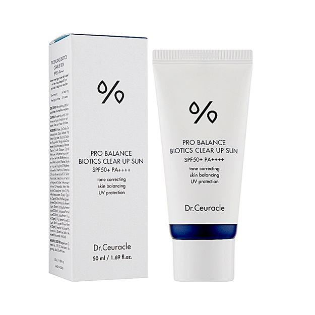 Солнцезащитный крем с пробиотиками Dr.Ceuracle Pro Balance Biotics Clear Up Sun SPF 50+ PA++++, 50 мл