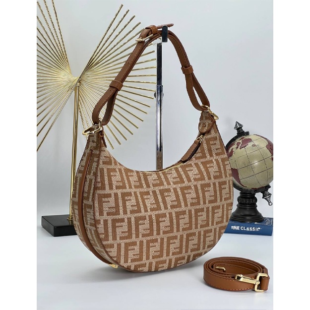 Сумка-хобо Fendi Graphy АРТ-01 Чёрный-коричневый