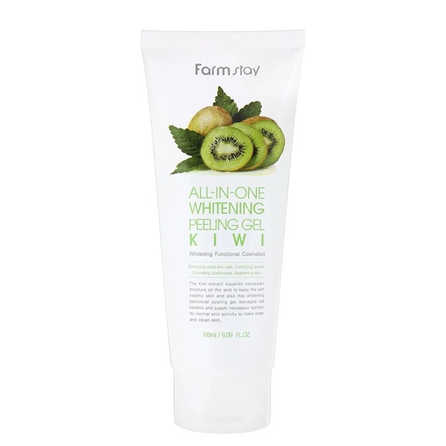 Kivi bilan teri rangini tekislovchi peeling gel Farmstay All-In-One Whitening Peeling Gel Kiwi, 180 ml