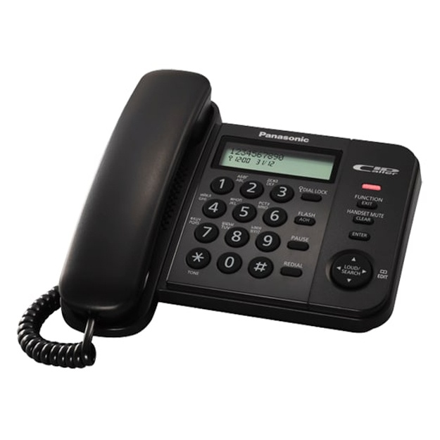 Simli telefon Panasonic KX-TS2356RUB JKD Qora