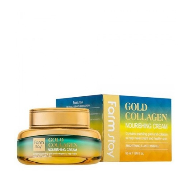 Kollagen va oltin bilan intensiv ajinlarga qarshi krem Farm stay Gold Collagen Nourishing Cream, 55 ml
