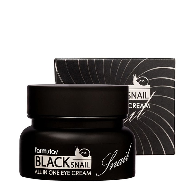 Shiliqurt sekretsiyasi asosida ko'z atrofi uchun krem Farmstay Black Snail All-In-One Eye Cream, 50 ml