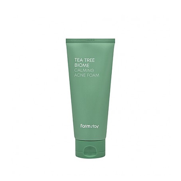 Очищающая пенка для проблемной кожи с чайным деревом Farmstay Tea Tree Biome Calming Acne Foam 180 мл