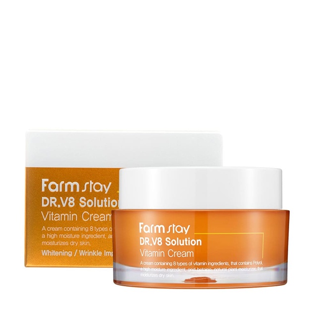 Питательный крем для лица с Витаминами Farm stay DR-V8 SOLUTION VITAMIN, 50 мл