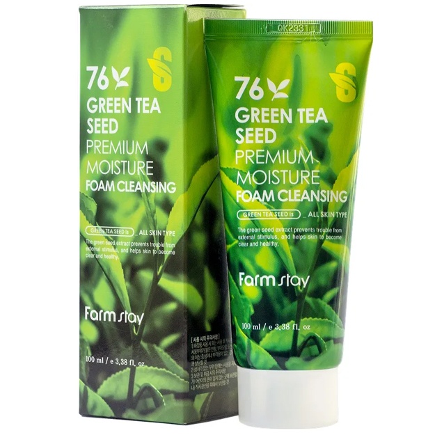 Yashil choy namlovchi tozalovchi ko‘pik  Farm stay Green Tea Seed Premium Moisture Foam Cleansing 100 ml
