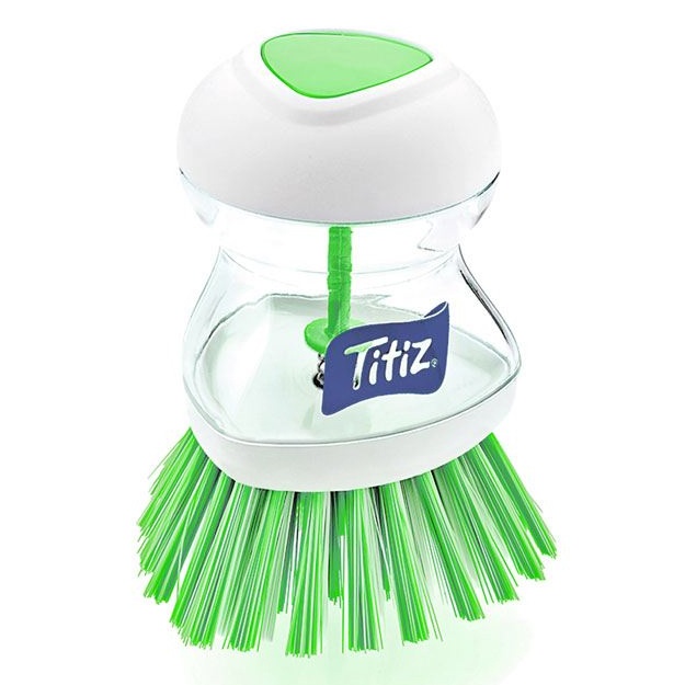 Idish-tovoq yuvish uchun Gel qutili cho‘tka Titiz yashil