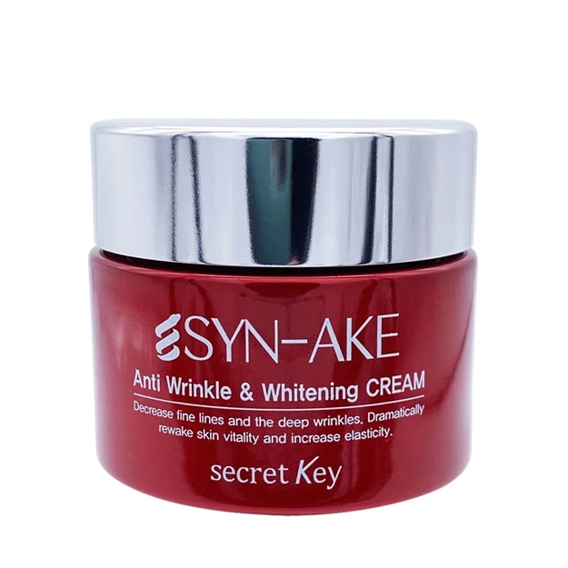 Ilon zahari peptidli qarishga qarshi yuz kremi Secret Key Syn-Ake Anti Wrinkle & Whitening Cream 50 g