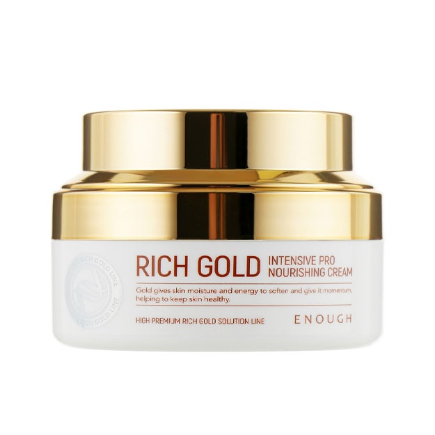 Интенсивно омолаживающий и питательный крем для кожи лица с золотом Enough Rich Gold Intensive Pro Nourishing Cream, 50 мл