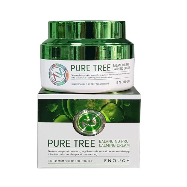 Krem dlya litsa s ekstraktami chaynogo dereva Enough Pure Tree Balancing Pro Calming Cream, 50 ml