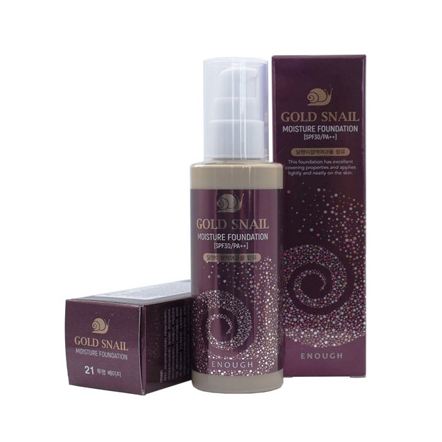 Krem tonalniy s mutsinom ulitki Enough Gold Snail Moisture Foundation SPF30 ton 21, 100 ml