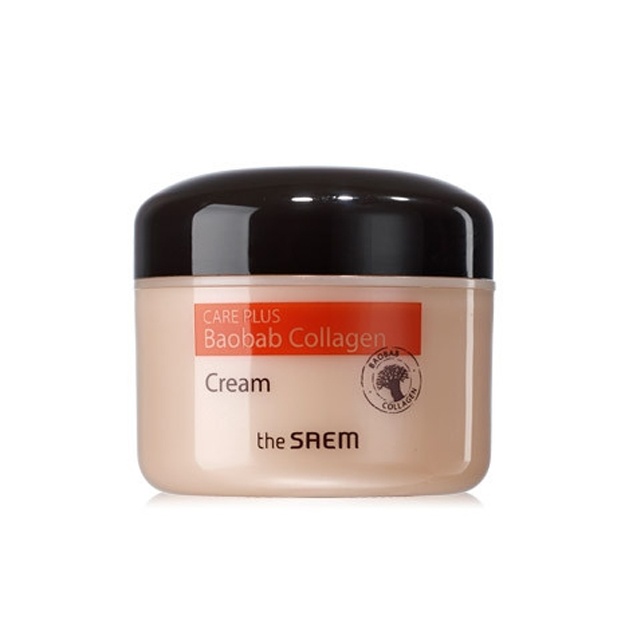 Питательный увлажняющий крем с коллагеном и экстрактом баобаба The Saem Care Plus Baobab Collagen Cream 100 мл