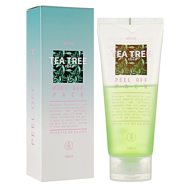 Choy daraxti ekstrakti bilan yuz niqobi-plyonkasi Med B Tea Tree X Pore Peel Off Pack 180 ml