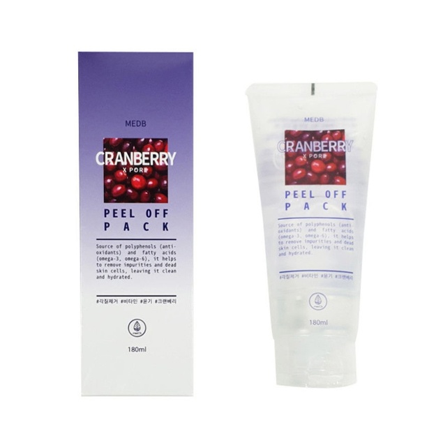 Маска-пленка с экстрактом клюквы Med B Cranberry X Pore Peel Off Pack 180 мл