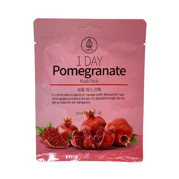 Тканевая маска с экстрактом граната MED B 1 Day Pomegranate Mask Pack