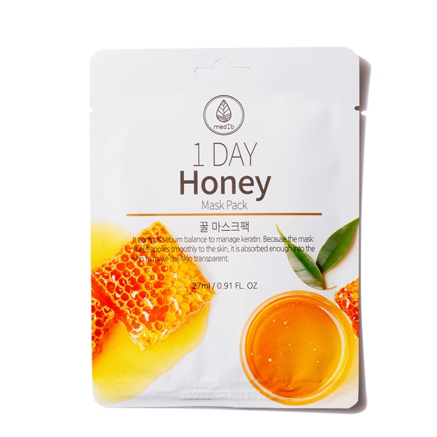 Asal ekstrakti bilan choyshab niqobi Med B 1 Day Honey Mask Pack