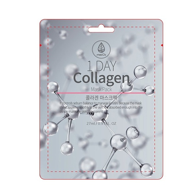 Тканевая маска с коллагеном против старения кожи Med B 1 Day Collagen Mask Pack