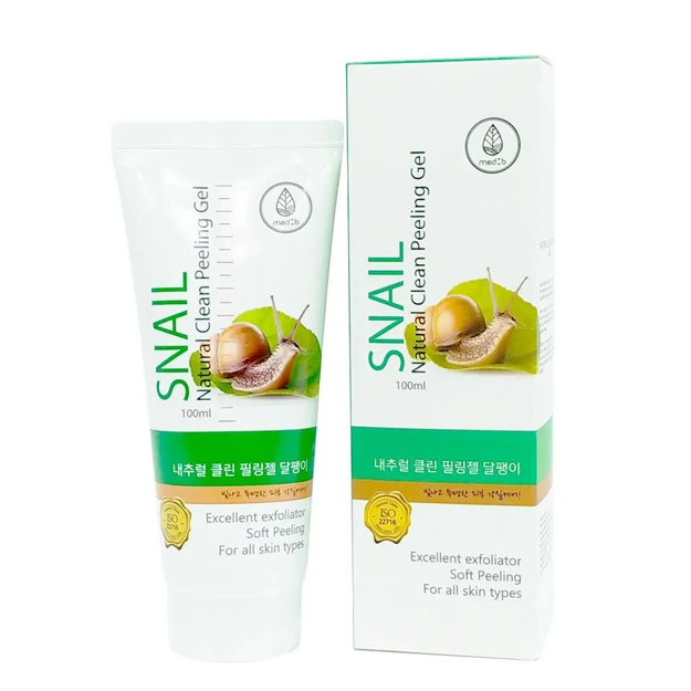 Shiliqurt ekstrakti bilan yuz uchun tabiiy peeling geli Med B Natural Clean Peeling Gel Snail 100 ml