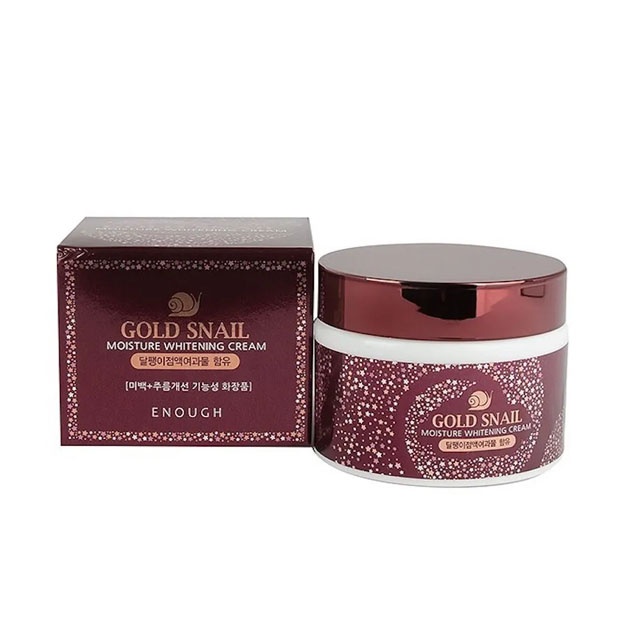 Uvlajnyayuschiy krem s mutsinom ulitki Enough Gold Snail Moisture Whitening Cream, 50 ml