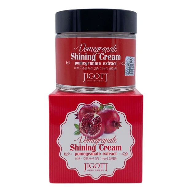 Anor ekstrakti bilan yuz kremi terining yorqinligi, namlashi, qarishga qarshi Jigott Pomegranate Shining Cream 70 ml