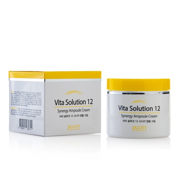 Тонизирующий ампульный крем для лица Jigott Vita Solution 12 Synergy Ampoule Cream 100 мл