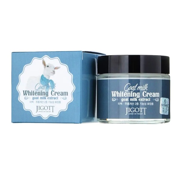 Echki suti ekstrakti bilan oqartiruvchi yuz kremi Jigott Goat Milk Whitening Cream 70 ml