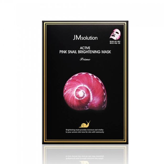 Shiliqurt musinli o‘ta yupqa niqob JMsolution Active Pink Snail Brightening Mask Prime 1 dona