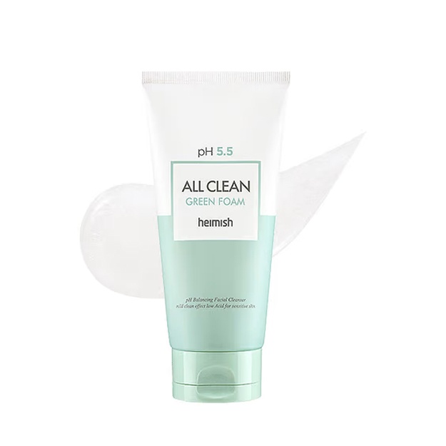 Очищающая пенка-гель для умывания Heimish All Clean Green Foam pH 5.5 30 мл