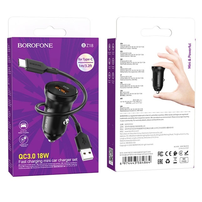 Avtomobil zaryadlovchisi Borofone BZ18